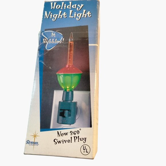 Roman Holiday Candle Bubble Night Light 360 Swivel Plug - Picture 4 of 6
